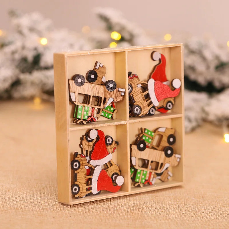 Christmas Wooden Ornaments – Festive Decor for Trees and Gift Wrapping