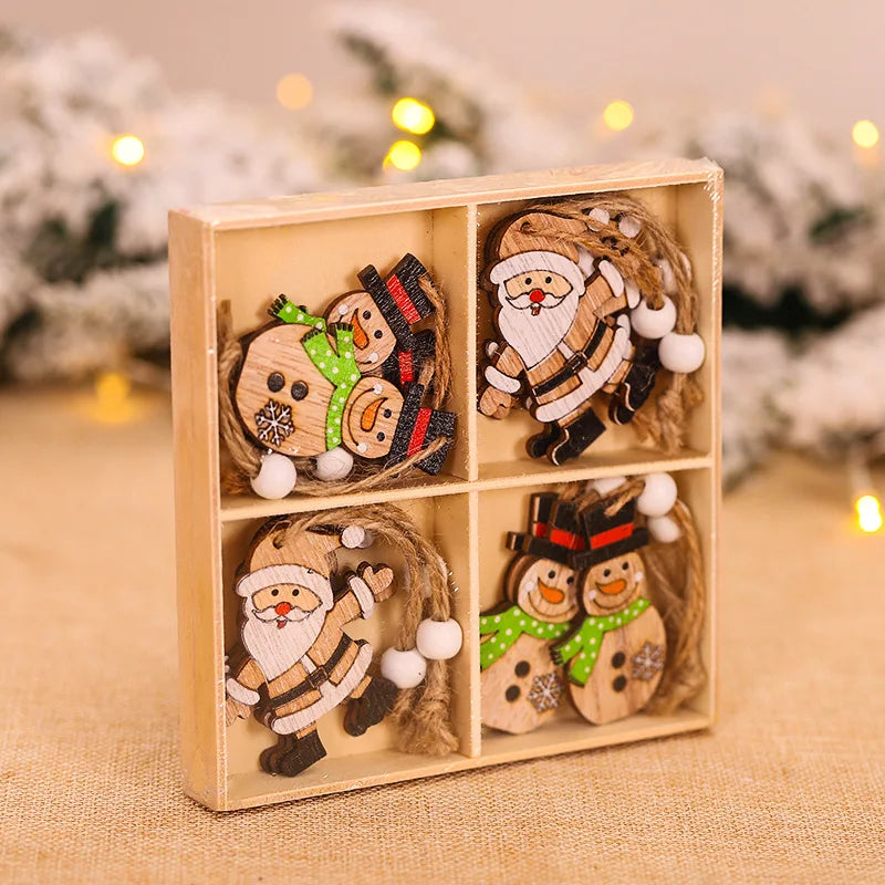 Christmas Wooden Ornaments – Festive Decor for Trees and Gift Wrapping