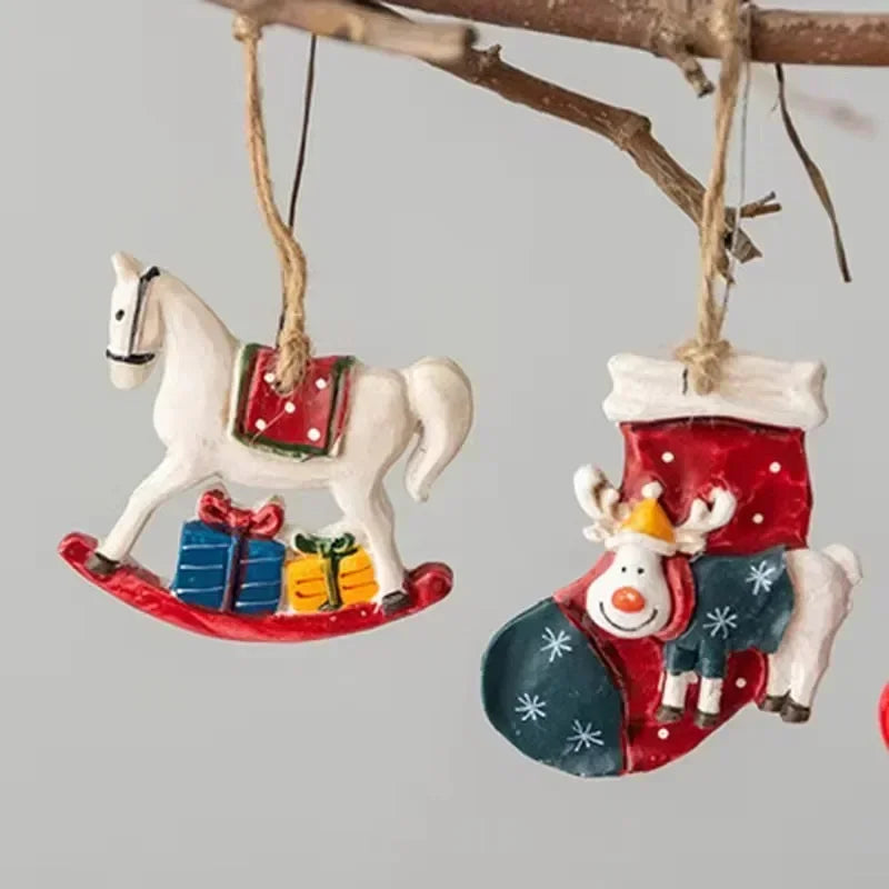 Classic Christmas Decor – Hanging Christmas Stockings with Reindeer Motif