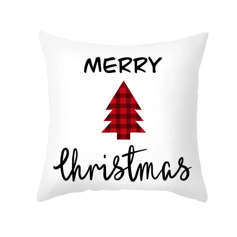 Christmas Cushion Covers Set – Elegant Christmas Decoration for Sofa and Living Room, Festive Cushion Covers 45x45 cm, High-Quality Cotton