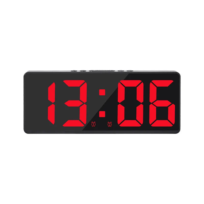 Digital LED Alarm Clock with Voice Recognition, Silent Night Mode, and Large Digital Display – Perfect for Bedroom and Office