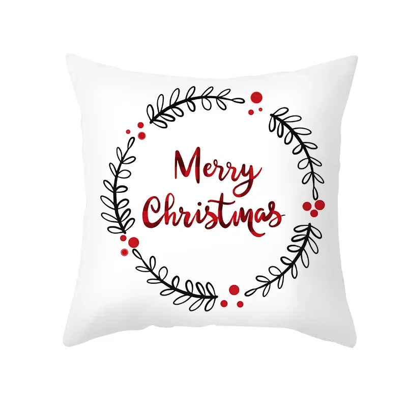 Christmas Cushion Covers Set – Elegant Christmas Decoration for Sofa and Living Room, Festive Cushion Covers 45x45 cm, High-Quality Cotton