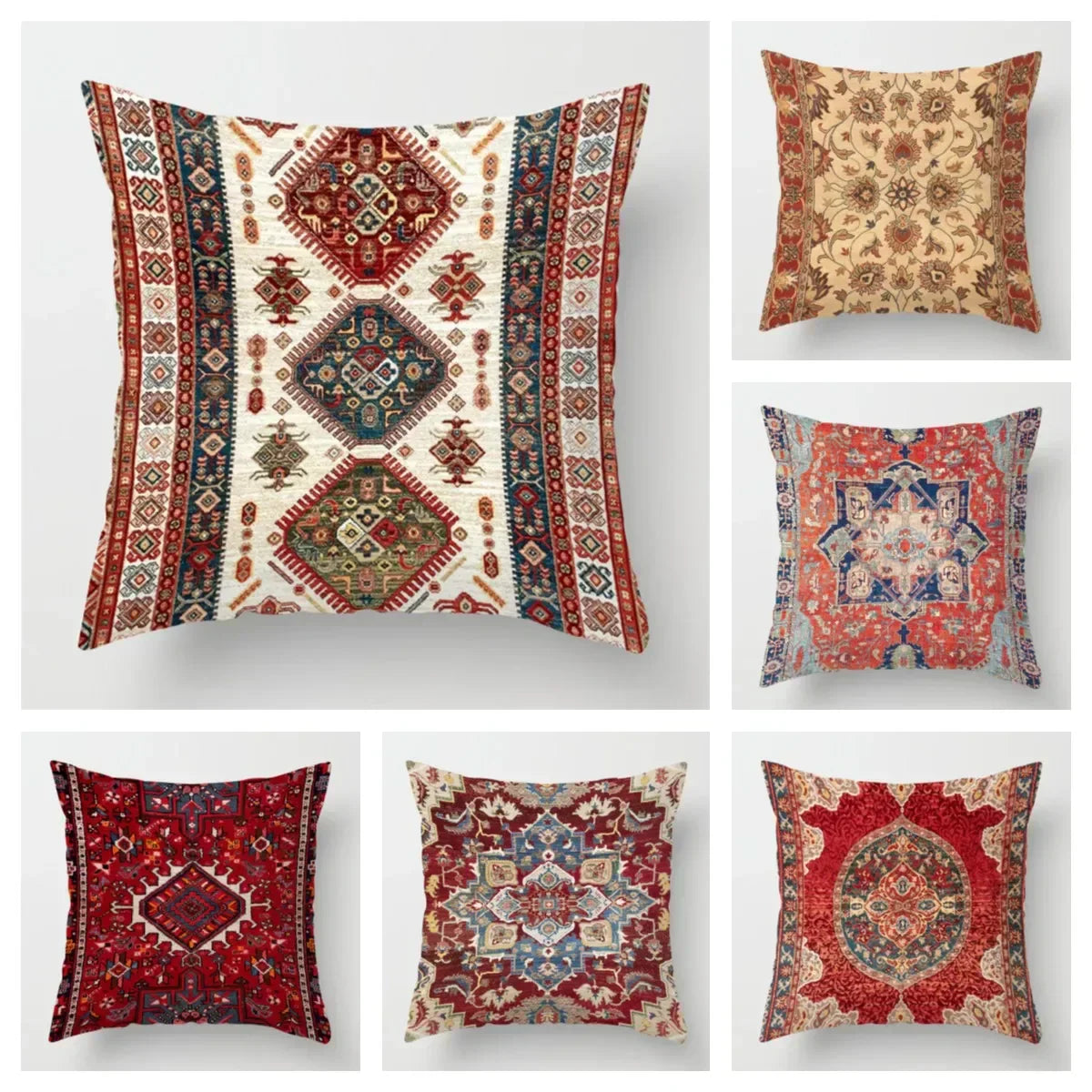 Moroccan Cushion Cover with Oriental Pattern – Decor for Living Room and Office, High-Quality Cushion Cover in Boho Style for Sofa and Seating Area