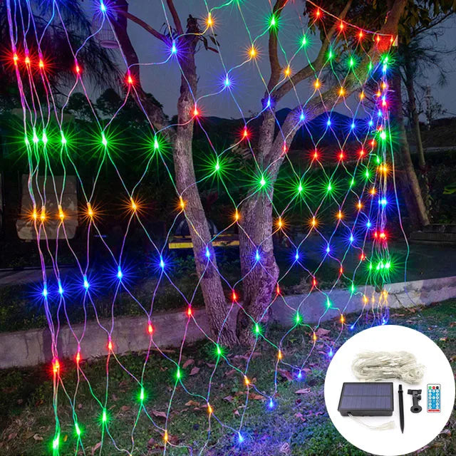 LED Net Lights for Outdoor and Indoor – Colourful Christmas Lighting Net