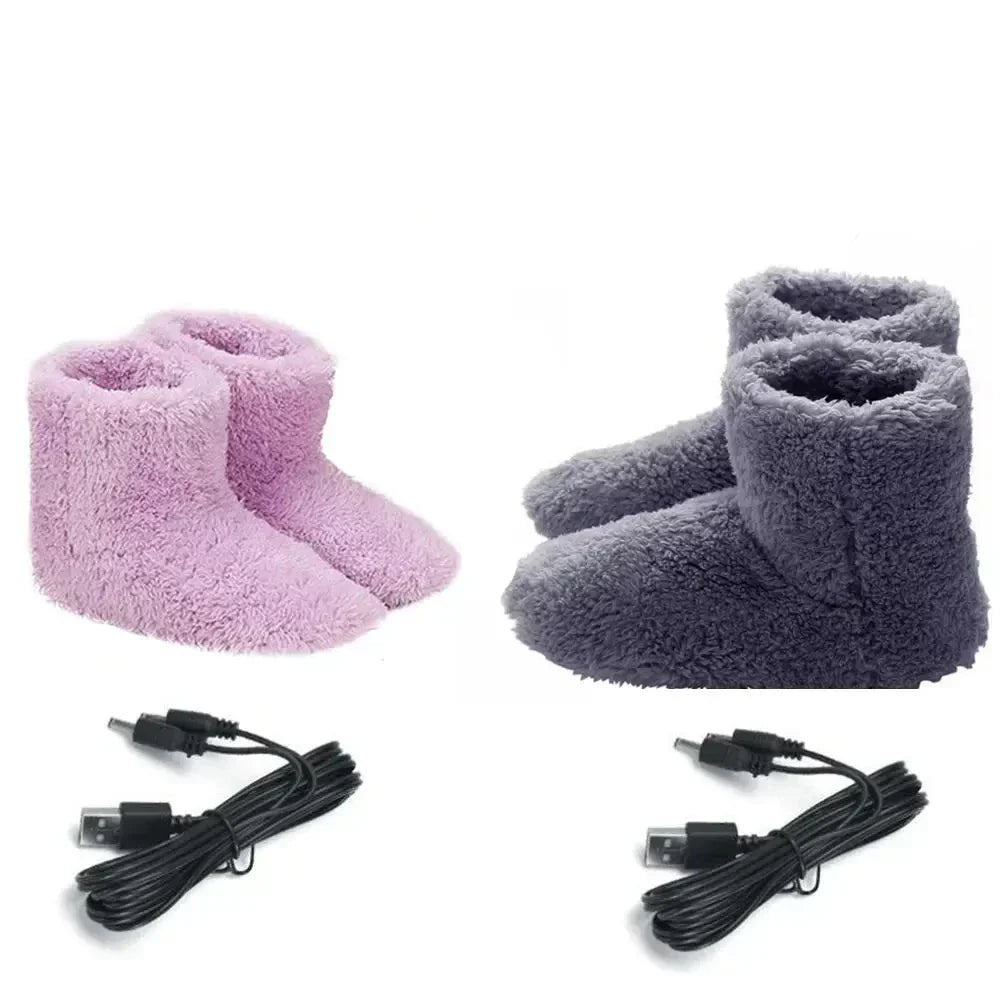 Soft, heated winter slippers – Cozy house shoes for men and women, Ideal for cold days, Extra comfort and warmth at home