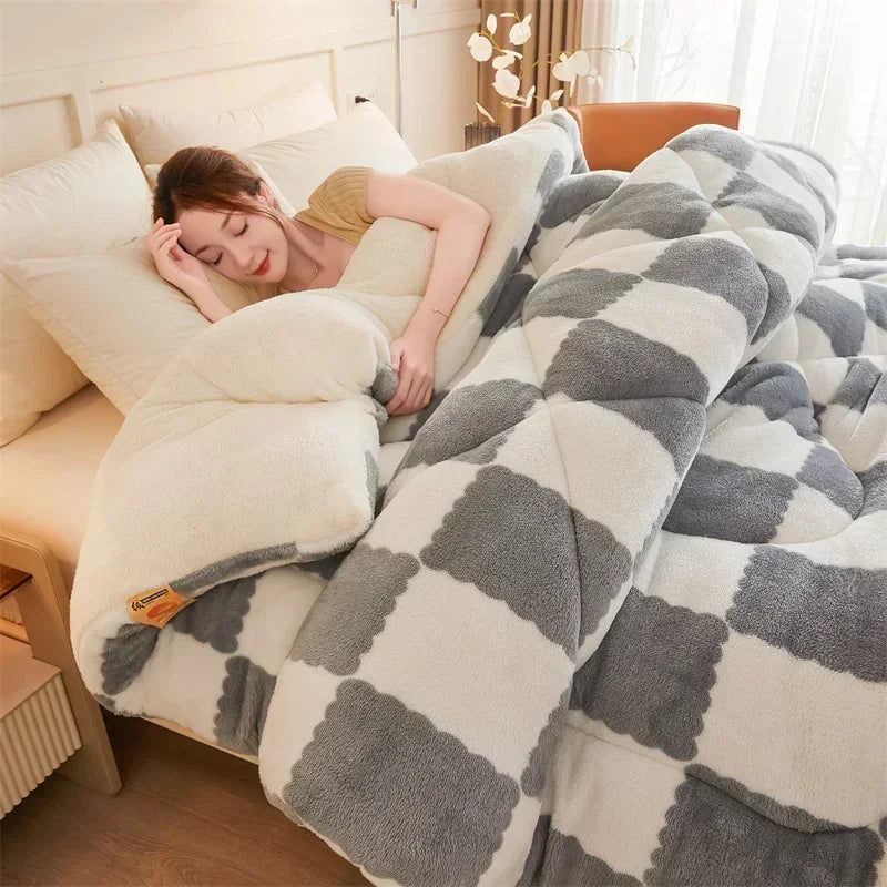 Extra Thick Cozy Quilt Winter Weighted Blanket