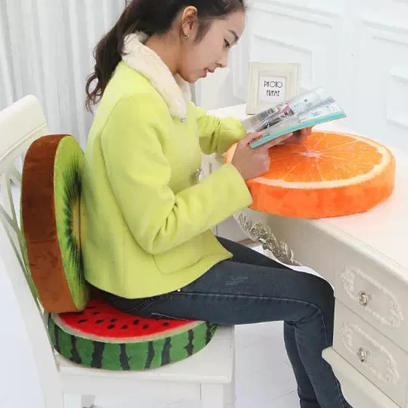 Fruit-Shaped Round Throw Pillow