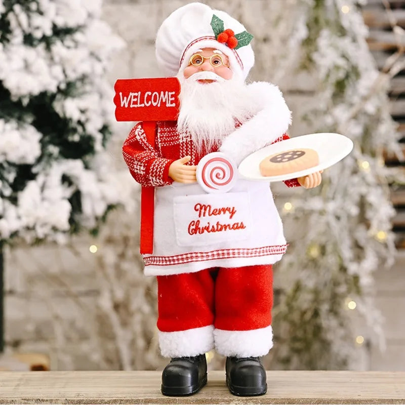 Santa Claus Plush Figure – Festive Decoration for Christmas and Winter Celebrations