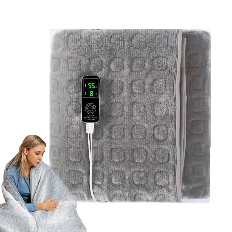 Electric Heating Blanket 220V – Soft Cozy Blanket with Temperature Controller, Safe Heating Pad for Pleasant Warmth and Comfort on Cold Days