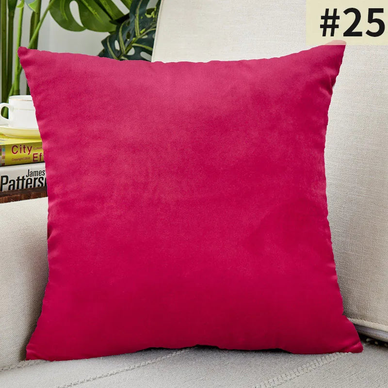 Simple Velvet Cushion Cover – Stylish Pillowcase for Living and Bedroom Decoration