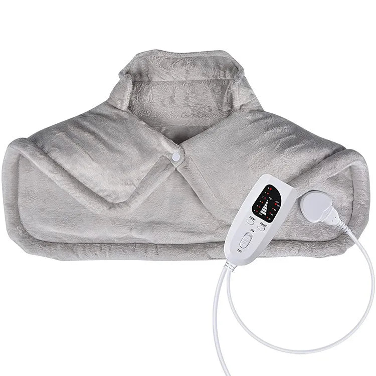 Electric Heating Pad for Neck and Shoulders – Soft Heat Cushion for Tension Relief, Alleviation of Neck and Shoulder Pain