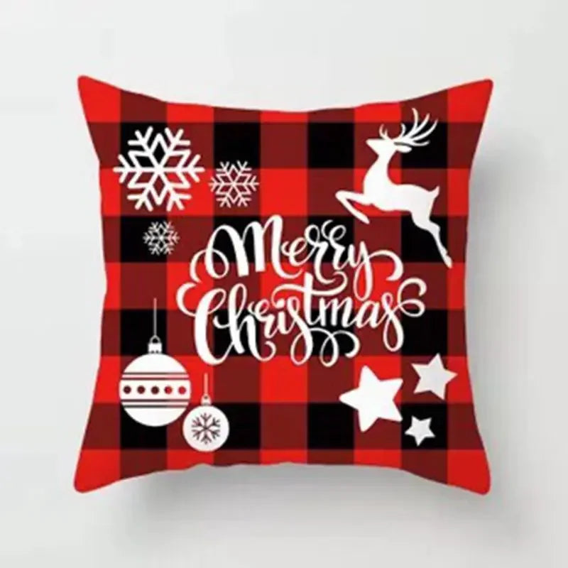 Christmas Cushion Covers Set – Elegant Christmas Decoration for Sofa and Living Room, Festive Cushion Covers 45x45 cm, High-Quality Cotton