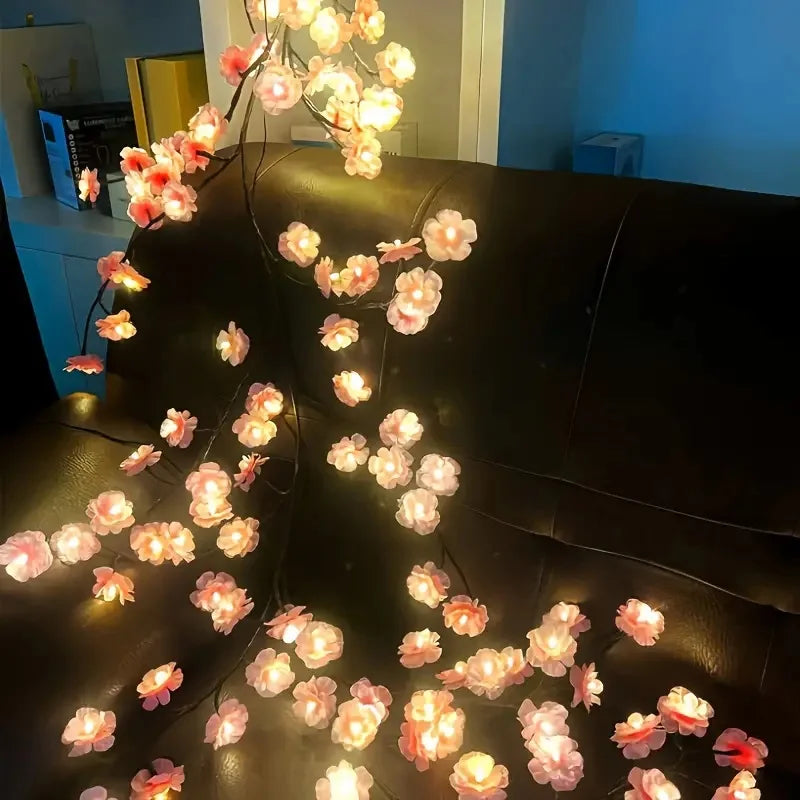 USB Decorative Light with Cherry Blossom Design – Mood Lighting for Home and Office