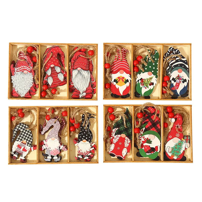 Christmas Wooden Ornaments – Festive Decor for Trees and Gift Wrapping