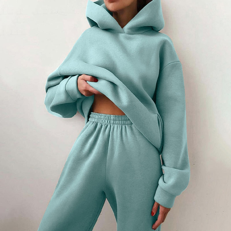Women's Two Piece Tracksuit Set | Hooded