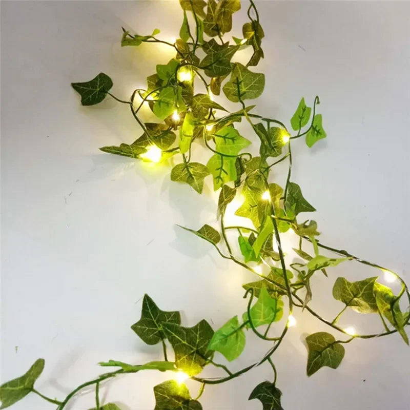 Decorative LED String Lights with Artificial Ivy – Ideal for Indoor and Outdoor Decoration