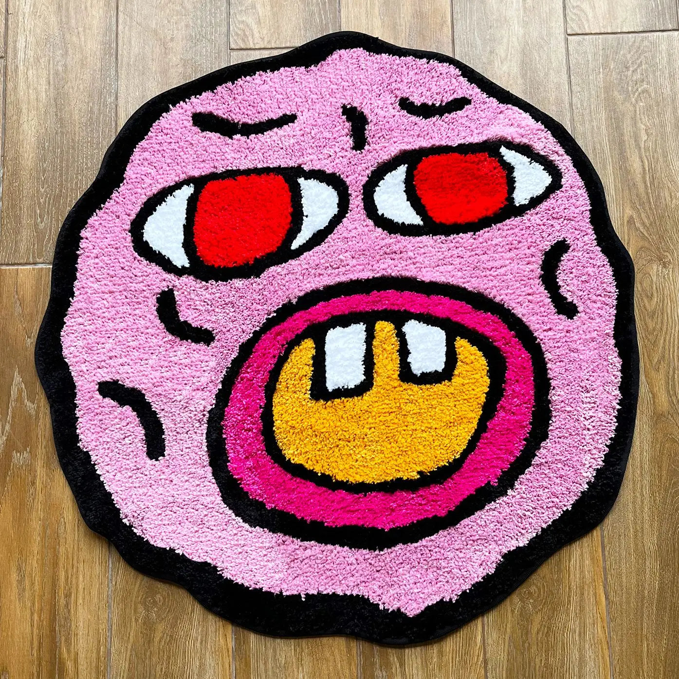 Charming Pink Cartoon Inspired Rug