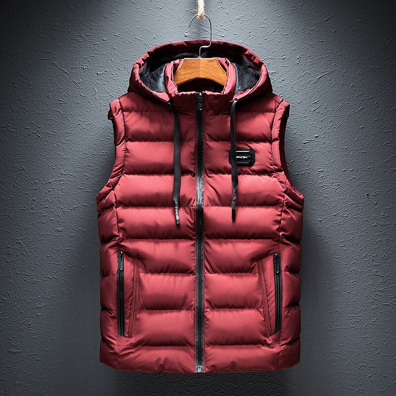 Men's Winter Puffer Vest | Hooded