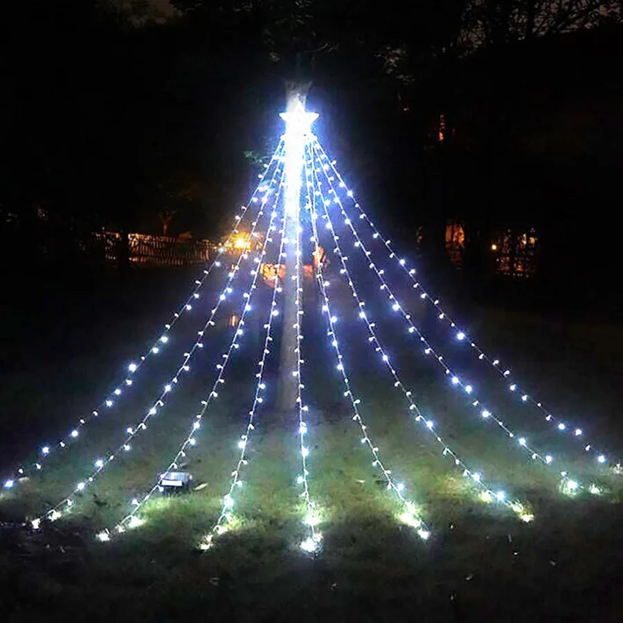 LED Light Tube for Christmas and Celebrations – Outdoor Festive Star-Shaped String Lights