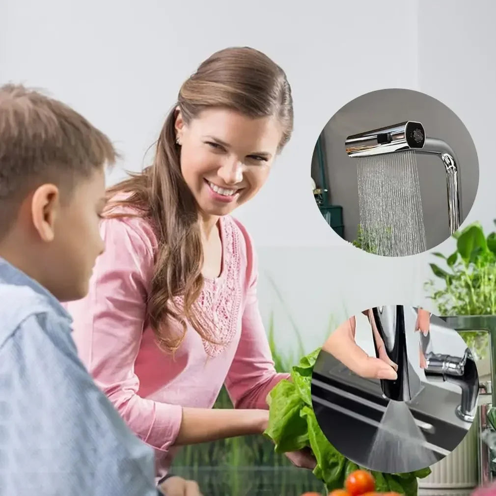 Pull-Out Faucet – Flexible Faucet with Spray Function, Ideal for Sinks, Modern Design, Easy to Clean and Simple Installation