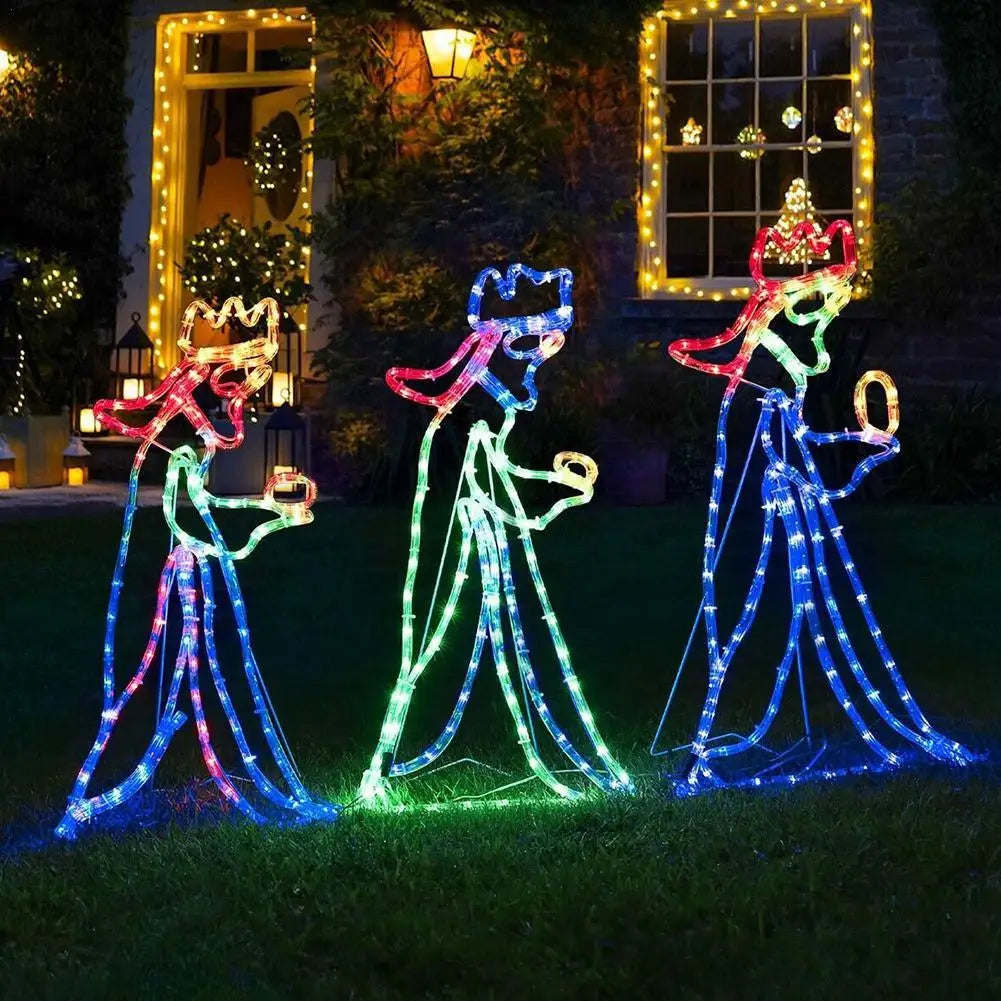 LED Christmas Lighting Three Wise Men – Outdoor Light Figure for Garden and Home