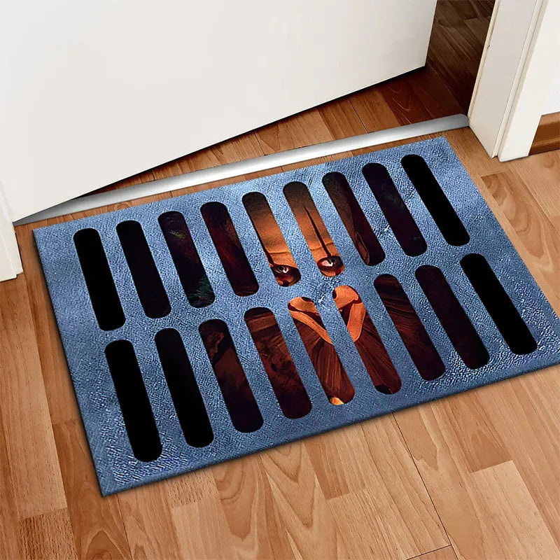 Creepy Halloween Doormat – Non-Slip Door Mat with Pumpkin and Ghost Design for the Entrance Area