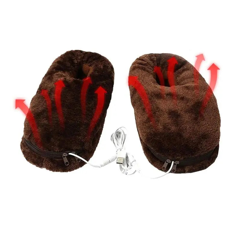 USB Heated Slippers – Warm Slippers for Men and Women, Ideal for Winter, Cozy Foot Warmers with Heating Function for Home