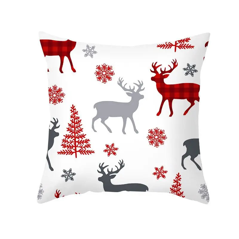 Christmas Cushion Covers Set – Elegant Christmas Decoration for Sofa and Living Room, Festive Cushion Covers 45x45 cm, High-Quality Cotton