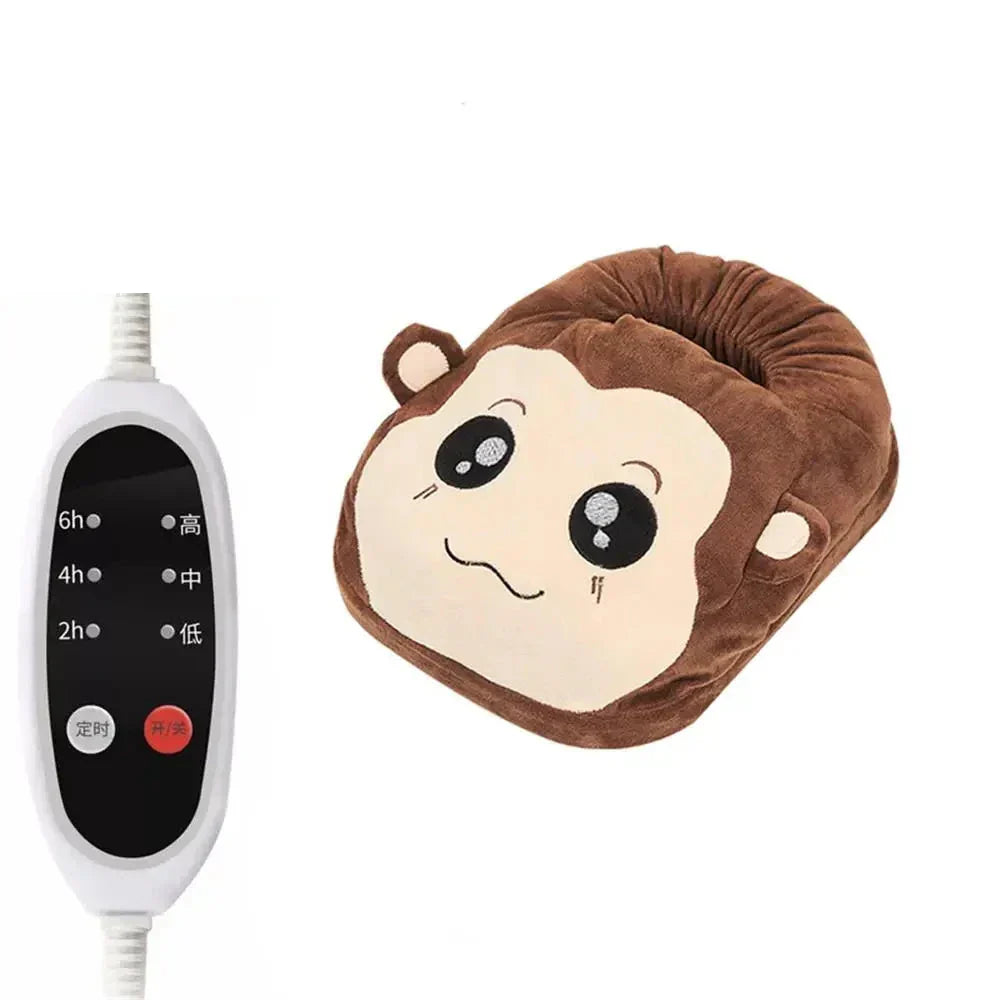 Electric Heating Pad with Bear Design – Washable, Soft Heating Cushion for Hands and Feet, Perfect for Home and Office