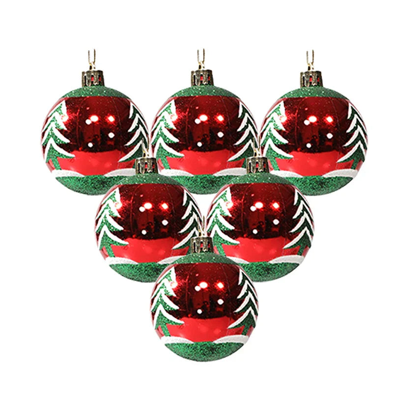 Elegant Snowflake Christmas Baubles Set – High-Quality Christmas Ornaments in Red, White, and Gold, Perfect for Festive Tree Decoration at Christmas