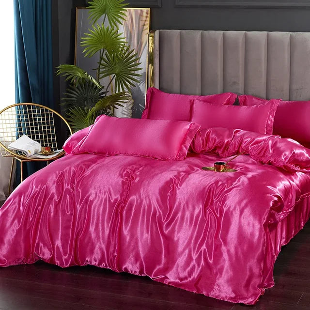 Satin Bedding Set – Soft, Shiny Bed Sheets for Comfort and Elegance, Ideal for Skin and Hair Care, Luxurious Sleep Experience Every Night