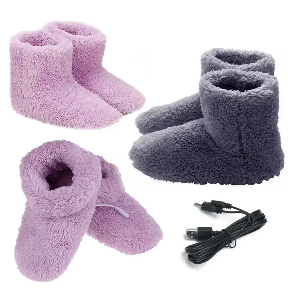 Soft, heated winter slippers – Cozy house shoes for men and women, Ideal for cold days, Extra comfort and warmth at home