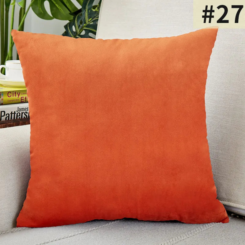 Simple Velvet Cushion Cover – Stylish Pillowcase for Living and Bedroom Decoration