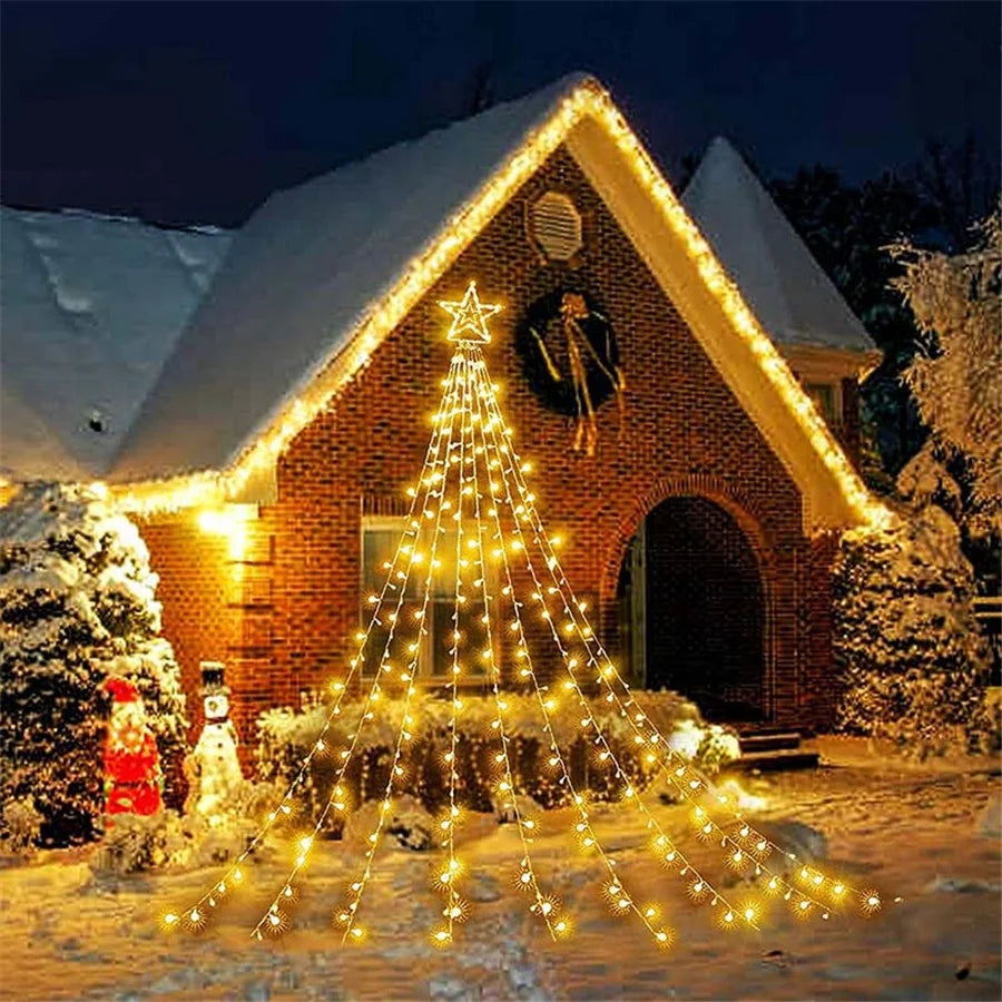 LED Light Tube for Christmas and Celebrations – Outdoor Festive Star-Shaped String Lights