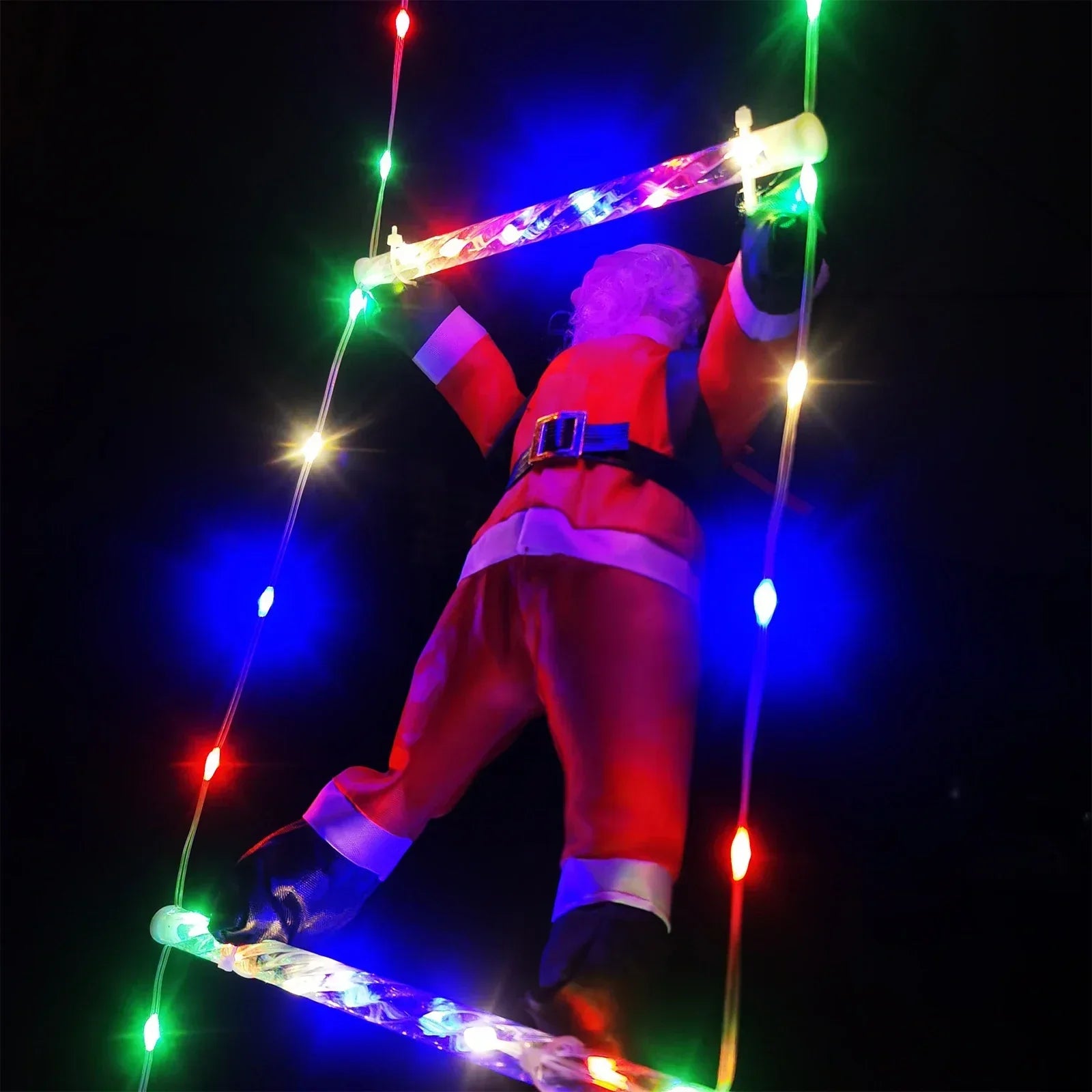 LED Santa Claus String Lights with Remote Control – Outdoor Lighting for Christmas