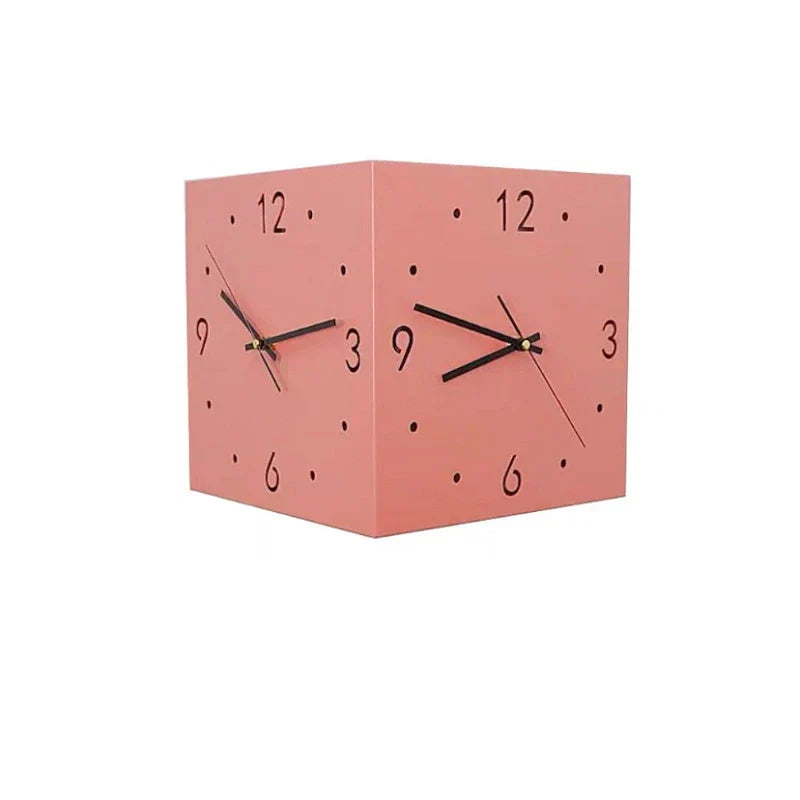 Modern Corner Wall Clock – Creative Square Clock for Stylish Room Design