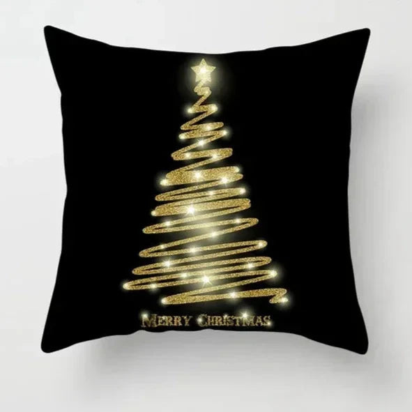 Christmas Cushion Covers Set – Elegant Christmas Decoration for Sofa and Living Room, Festive Cushion Covers 45x45 cm, High-Quality Cotton