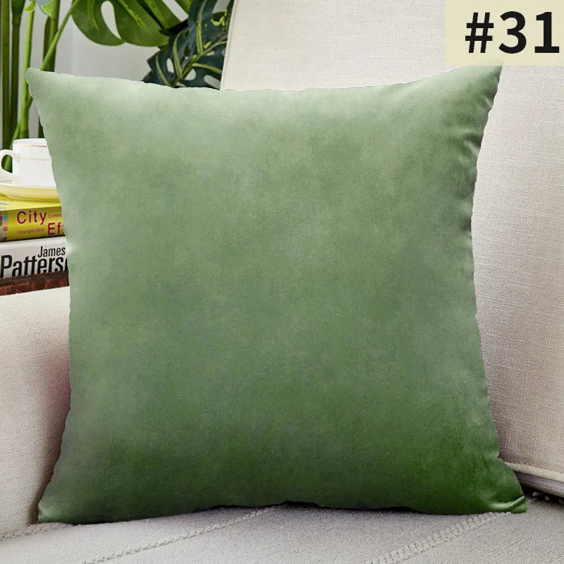 Simple Velvet Cushion Cover – Stylish Pillowcase for Living and Bedroom Decoration