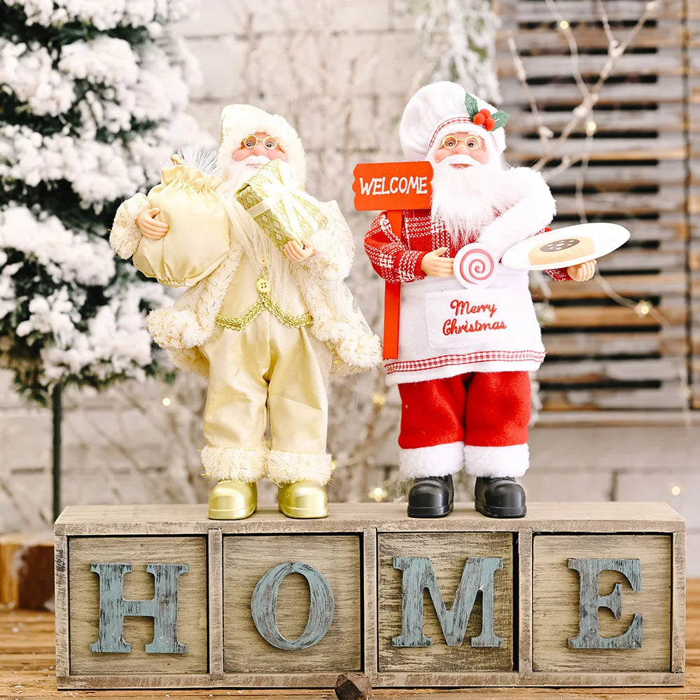 Santa Claus Plush Figure – Festive Decoration for Christmas and Winter Celebrations