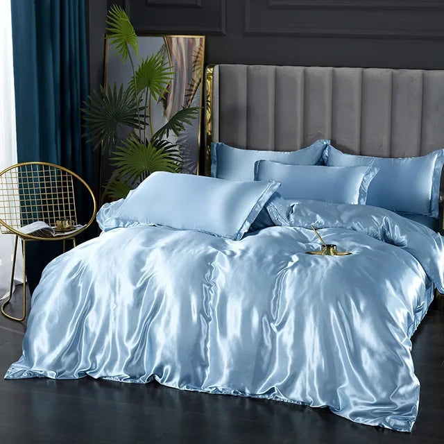 Satin Bedding Set – Soft, Shiny Bed Sheets for Comfort and Elegance, Ideal for Skin and Hair Care, Luxurious Sleep Experience Every Night