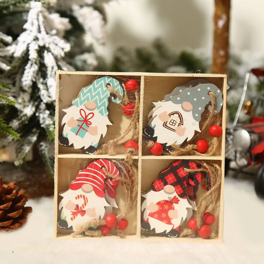 Christmas Wooden Ornaments – Festive Decor for Trees and Gift Wrapping