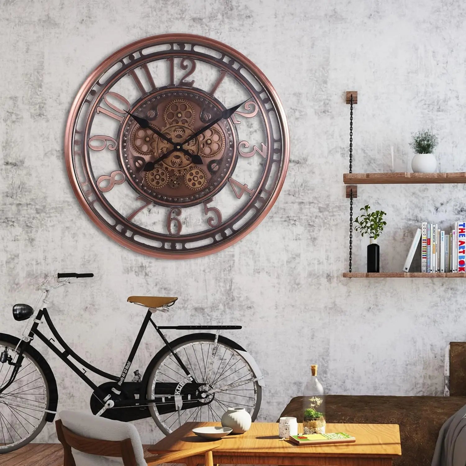 Vintage Copper Wall Clocks – Antique Clock for Office and Living Room