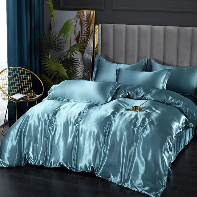 Satin Bedding Set – Soft, Shiny Bed Sheets for Comfort and Elegance, Ideal for Skin and Hair Care, Luxurious Sleep Experience Every Night