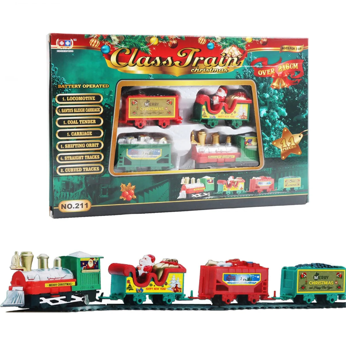 Electric Christmas Train Decoration – Festive Train for Under the Christmas Tree