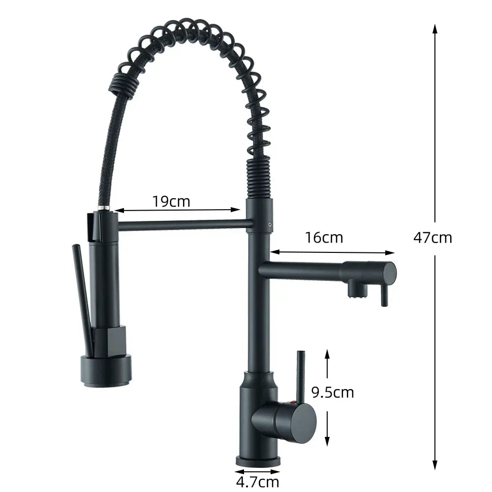 Faucet with Double Outlet – High-Quality Faucet for Flexible Washing, Swiveling, Ideal for Modern Kitchens, Easy to Clean and Simple Installation