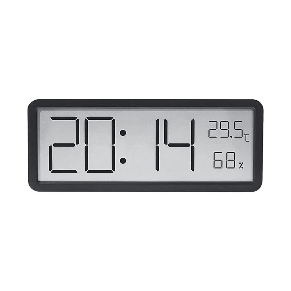 Large Digital Wall Clock with Temperature and Humidity Display – Perfect for Living Room, Bedroom, and Office