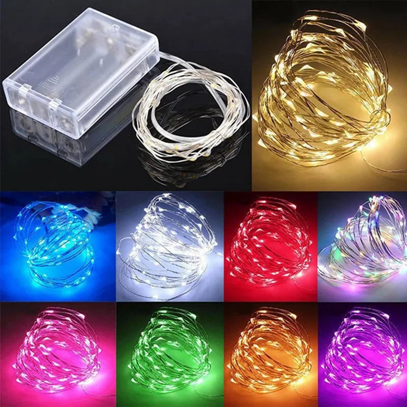 Battery-Powered LED Fairy String Lights