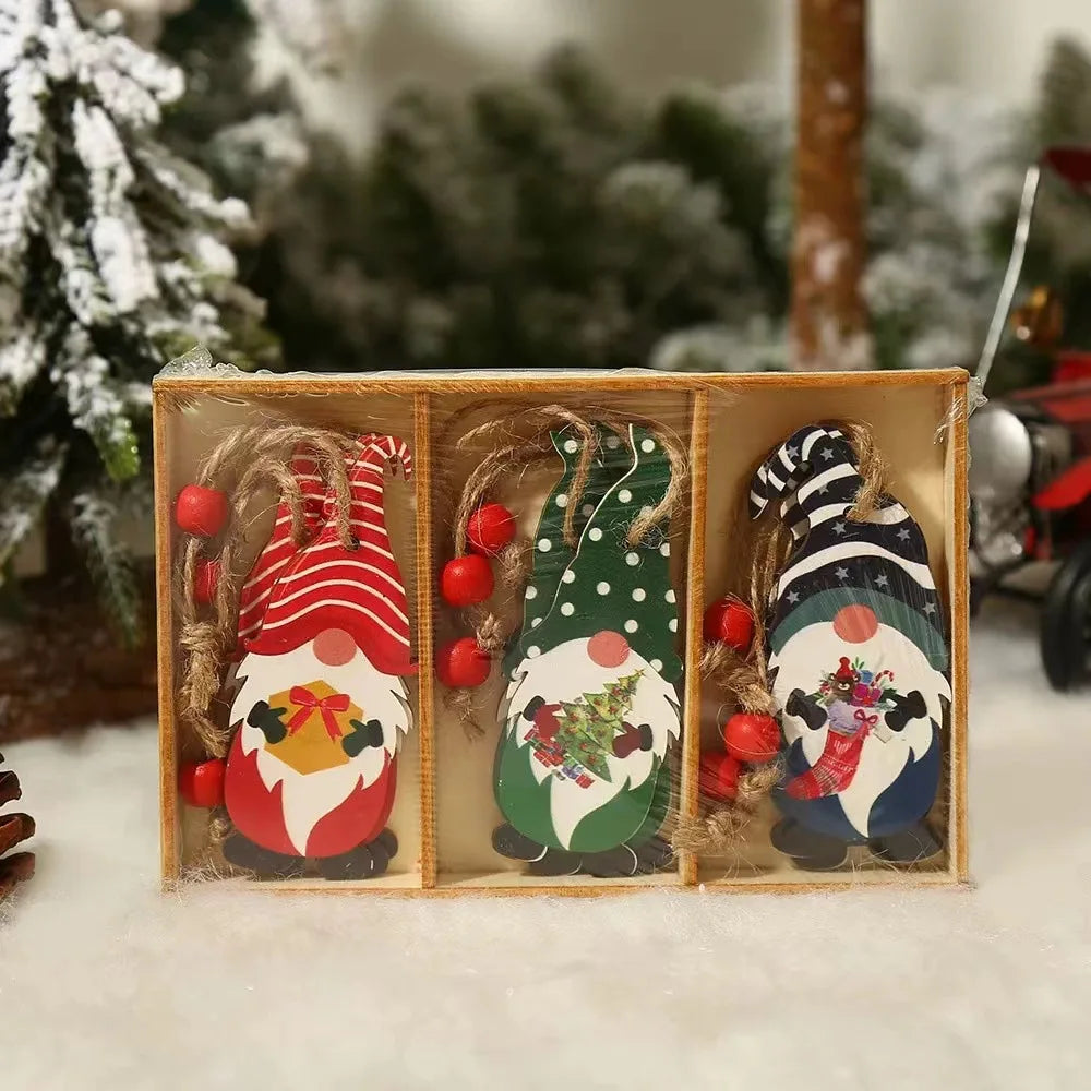 Christmas Wooden Ornaments – Festive Decor for Trees and Gift Wrapping