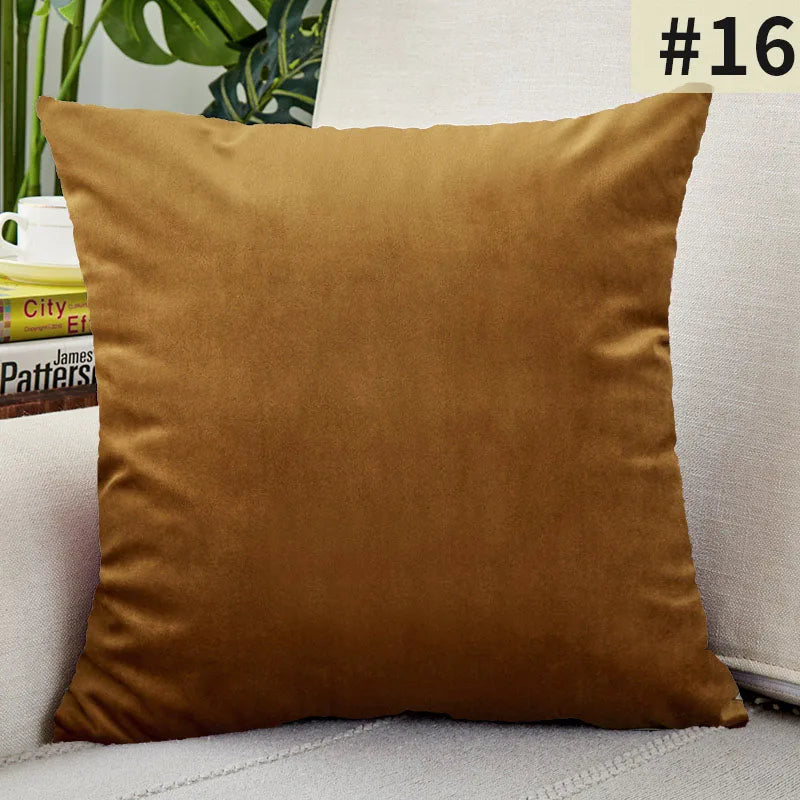 Simple Velvet Cushion Cover – Stylish Pillowcase for Living and Bedroom Decoration