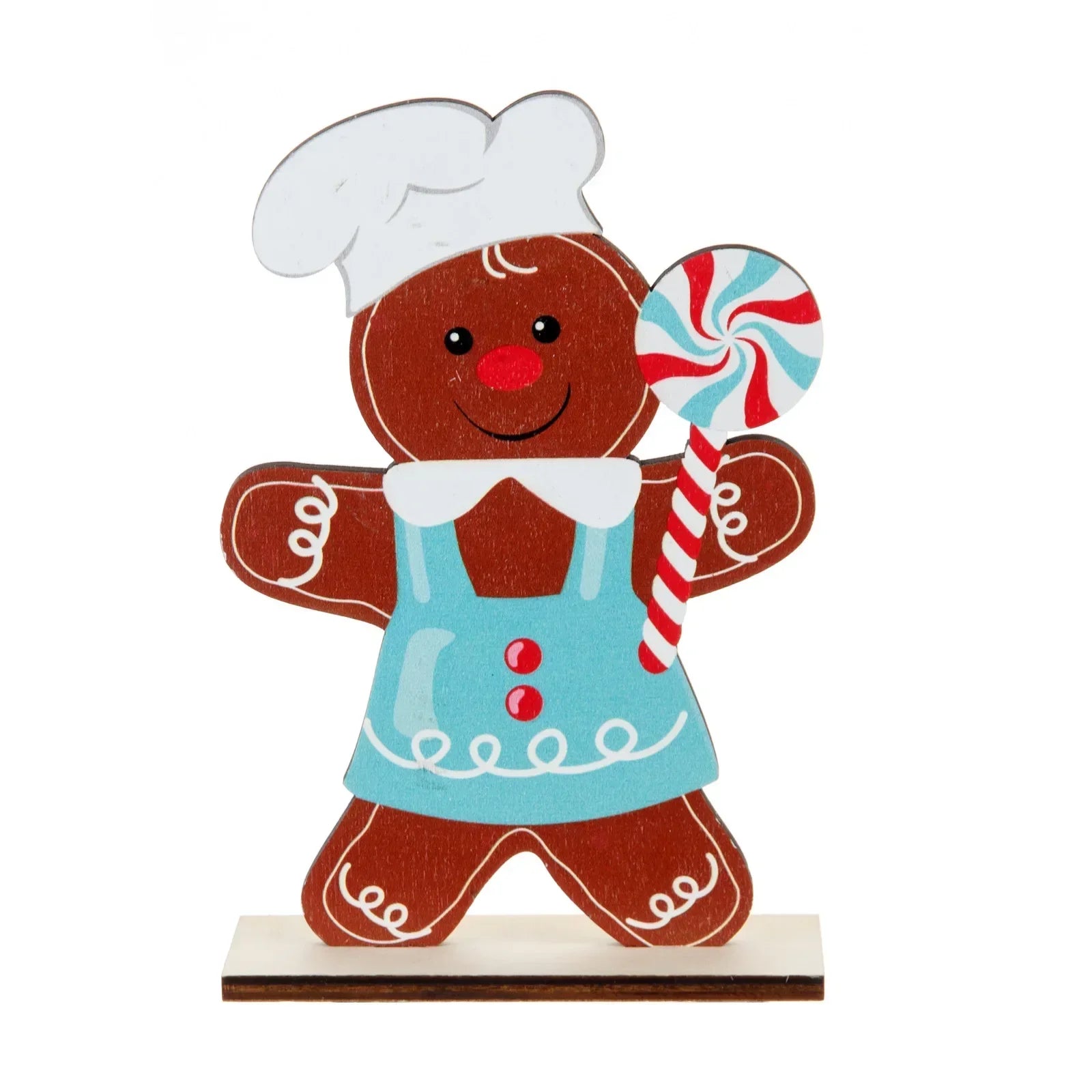 Christmas Decoration Gingerbread Man – Wooden Ornament for Festive Decor